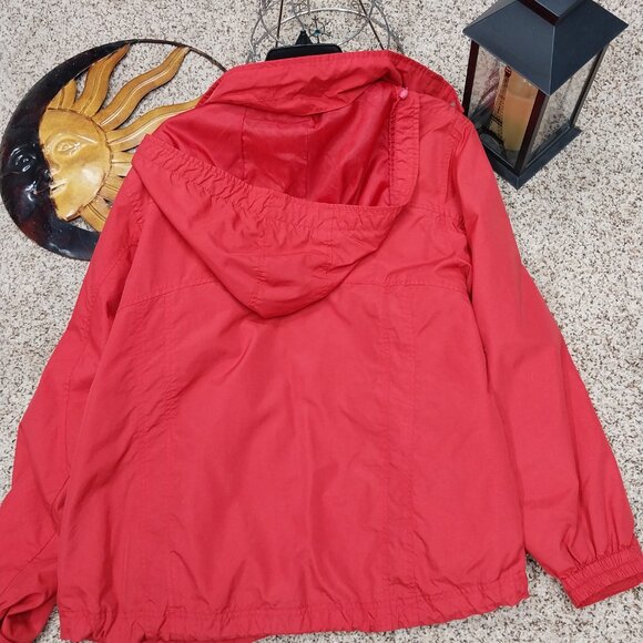 3161 Size XL S & B Active Hooded Rain Jacket In Red - Picture 9 of 12
